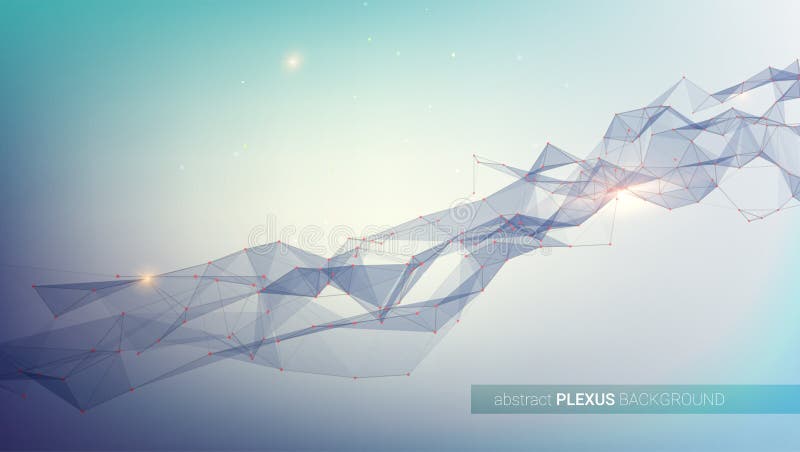 plexus Fond digital abstrait Concept de réseau communiquer Structure avec les points reliés et les cellules triangulaires illustration libre de droits plexus Fond digital abstrait Concept de réseau communiquer Structure avec les points reliés et les cellules triangulaires illustration libre de droits