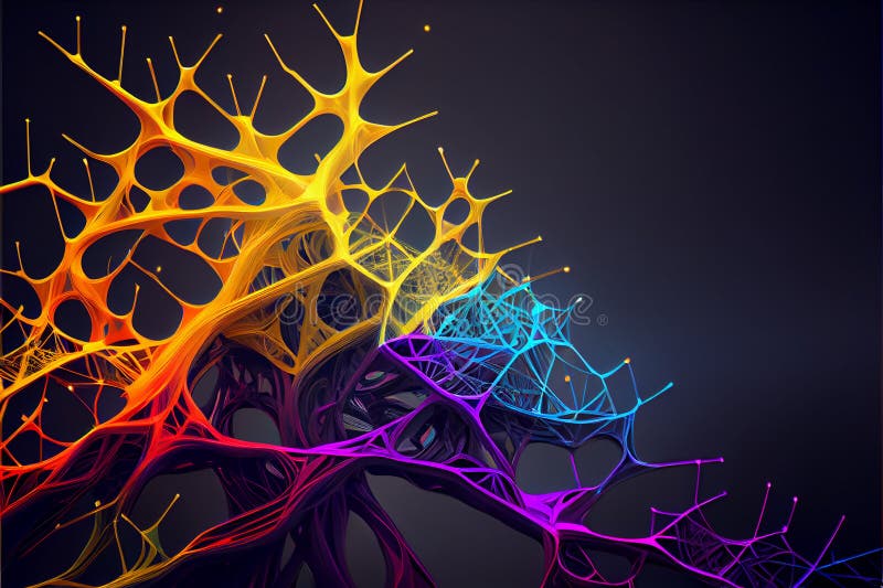 Plexus Geometrical Colorful Abstract Background. Abstract Digital ...