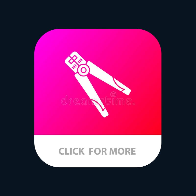 Plier, Building, Construction, Crimping, Tool, Work Mobile App Button. Android and IOS Glyph Version vector illustration