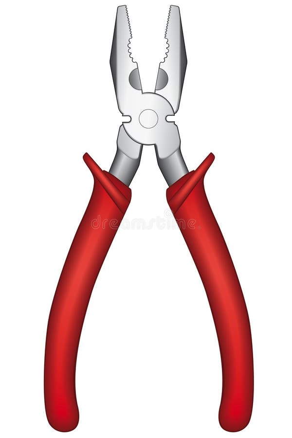 The red combination pliers stock vector. Illustration of pliers 114667535