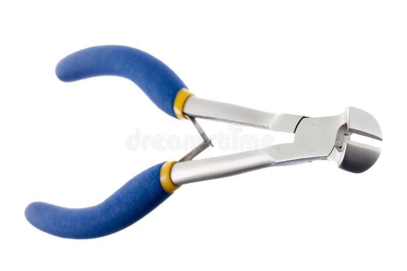 Pliers cutting metal stock photo. Image of cutter, finger 49119718