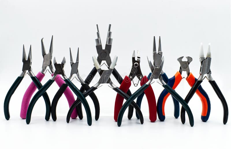 Pliers of Different Size. Beading Work Tool. Bead and Jewelry Making