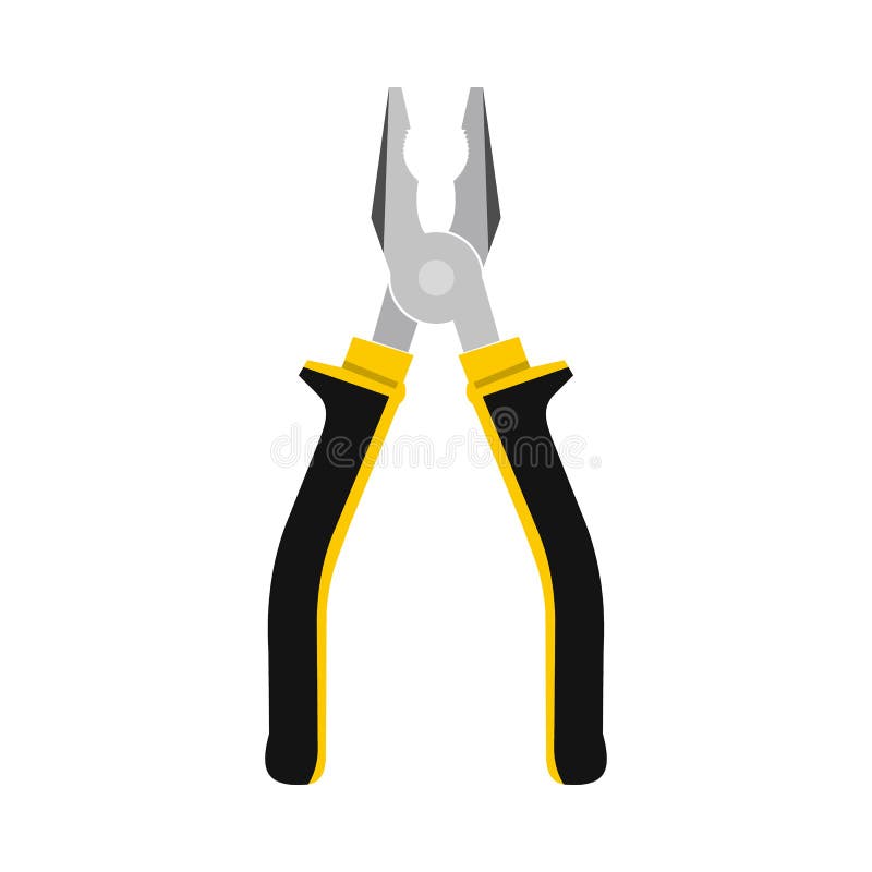 Pliers flat icon stock illustration. Illustration of blade 125801217