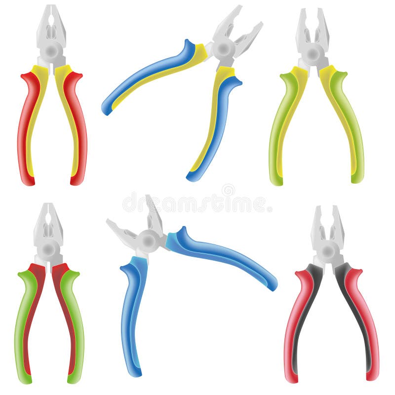 Pliers Icon Set royalty free illustration