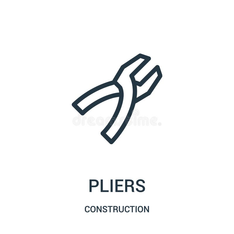 Pliers icon vector from construction collection. Thin line pliers outline icon vector illustration. Linear symbol for use on web and mobile apps, logo, print media