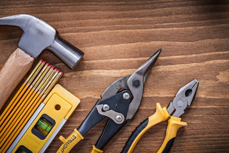 Pliers Steel Cutter Construction Level Wooden Meter Claw Hammer Stock
