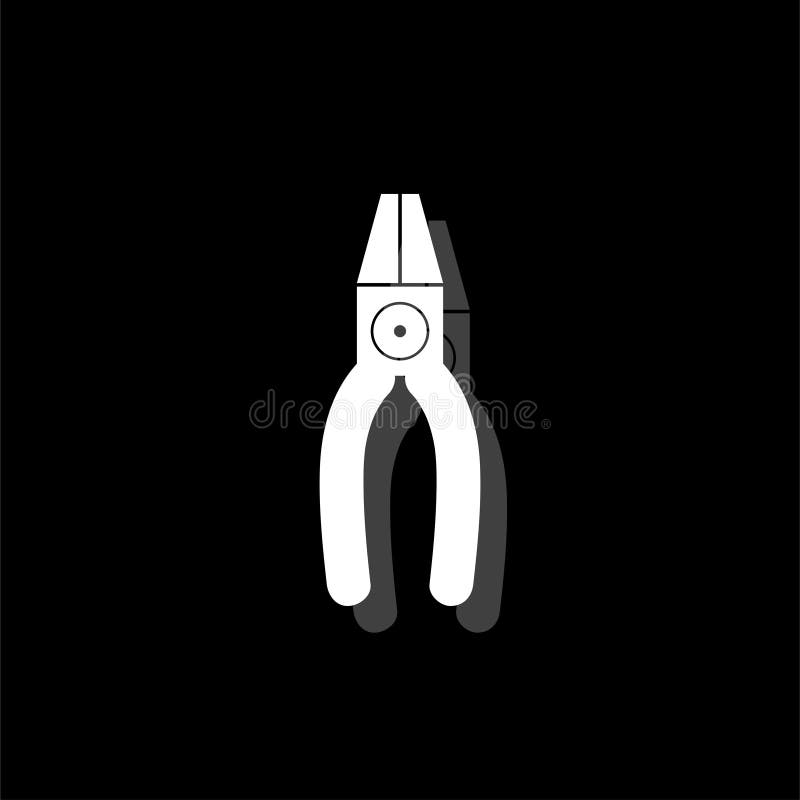 Pliers icon flat stock illustration. Illustration of electrician