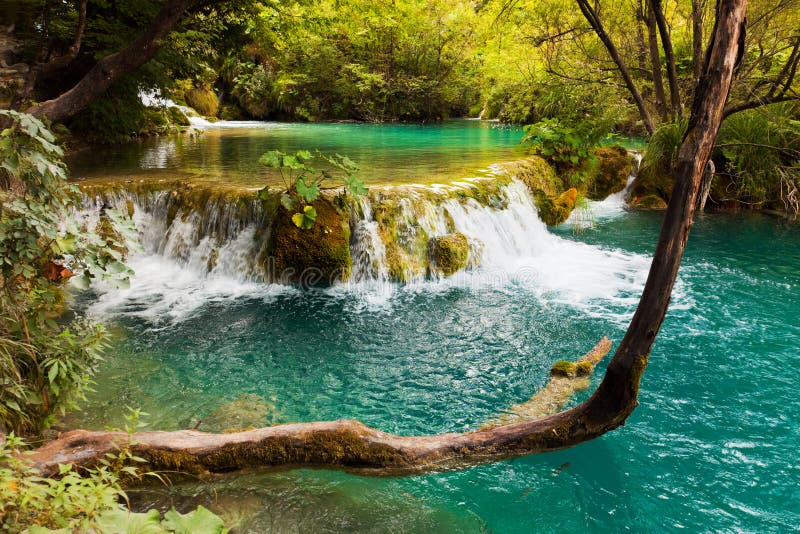 I laghi di Plitvice in Croazia viaggi della natura sfondo.