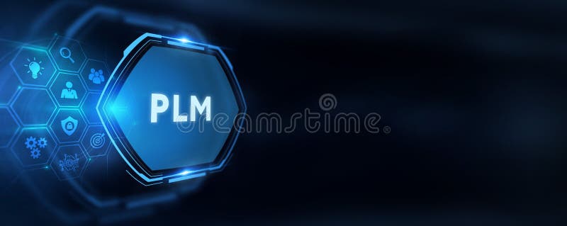 PLM Product lifecycle management system technology concept. Technology, Internet and network concept royalty free stock photos