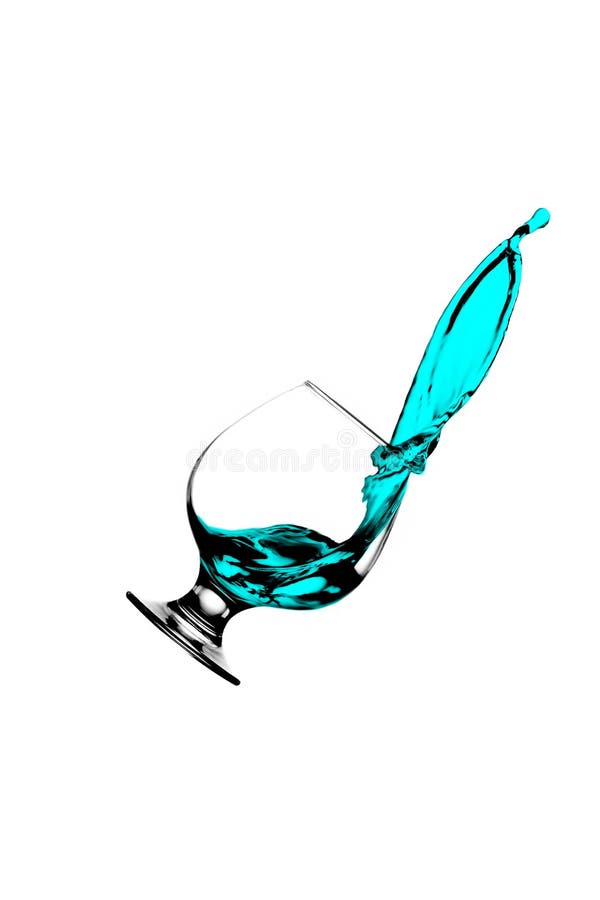 Plons van vloeistof in een glas royalty-vrije stock foto's Plons van vloeistof in een glas royalty-vrije stock foto's