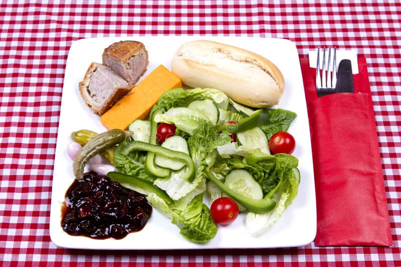Ploughman s salad stock image. Image of enjoy, traditional 43773791