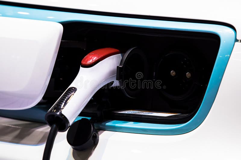 Plug of Electric Car when Charging. Stock Image Image of concept