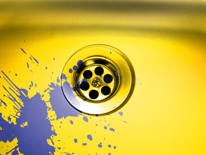 Accidental Paint Splash in a NEW White Coloured Kitchen Sink in Vivid Red  Colour Stock Illustration - Illustration of hole, colourful: 220771429