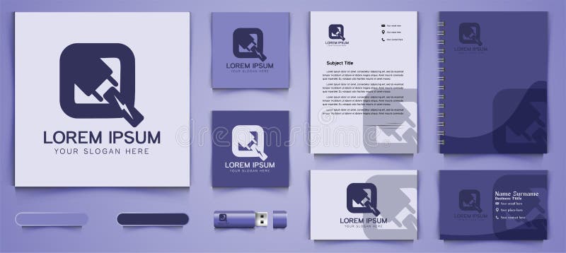 Plug socket lighting electrical logo and business branding template Designs Inspiration Isolated on White Background vector illustration