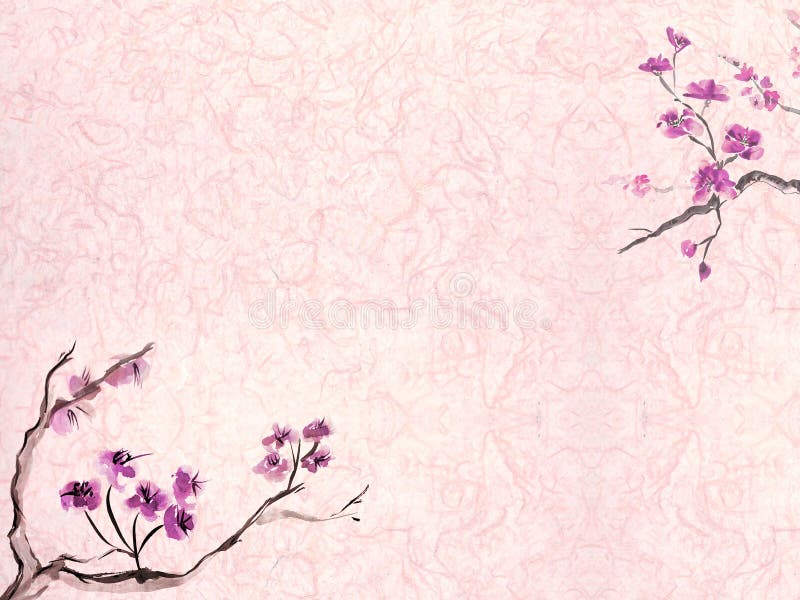 Plum blossom background stock illustration. Illustration of beautiful