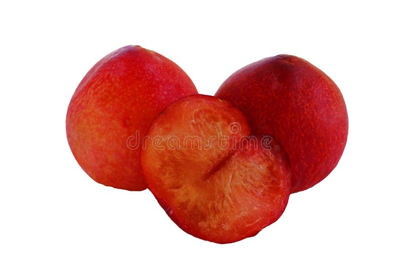 Plum fruit isolated with white background royalty free stock images Plum fruit isolated with white background royalty free stock images