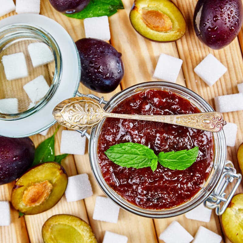 Plum Jam stock afbeeldingen Plum Jam stock afbeeldingen