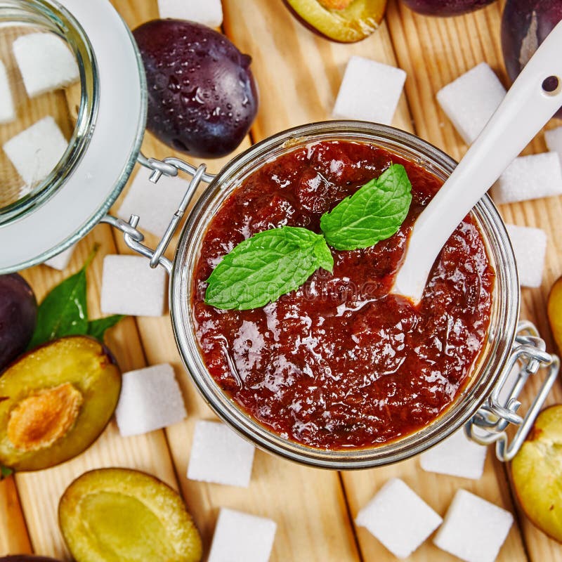 Plum Jam stock afbeeldingen Plum Jam stock afbeeldingen
