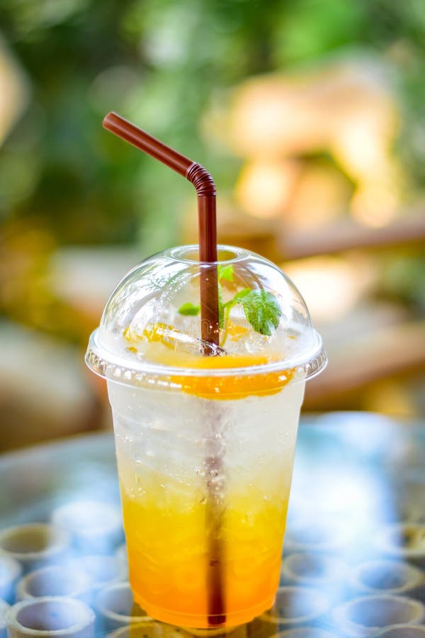 Plum Tea and Soda ,Fresh Drink in Restaurant Stock Image Image of sweet, cold 145476225