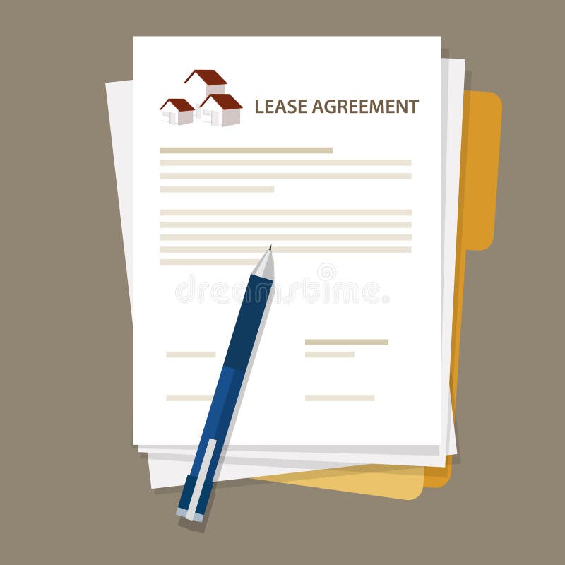 Pluma del papel del documento de la casa de la propiedad del contrato de alquiler