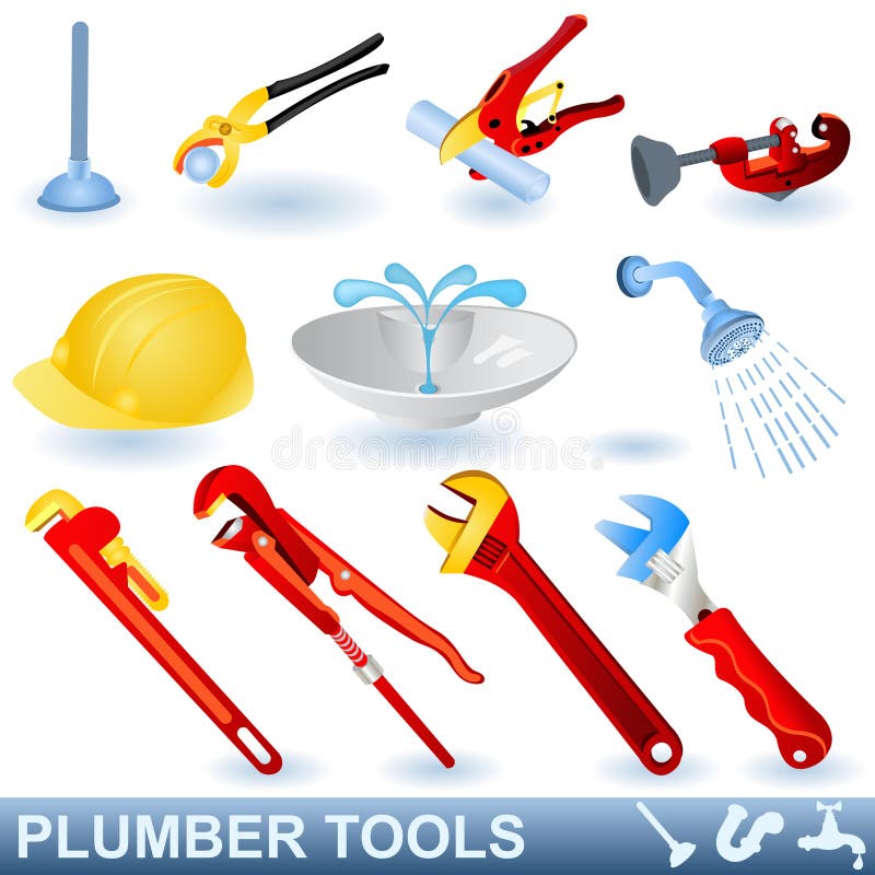 Plumber tools royalty free illustration