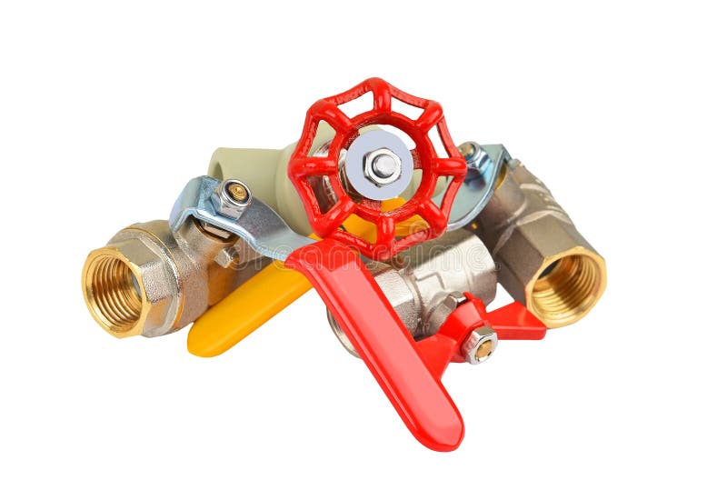 Plumbing fitting and tap stock photo. Image of industrial 69125018