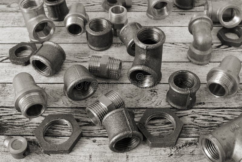 Plumbing Fittings for Water Pipe Installation Stock Photo Image of