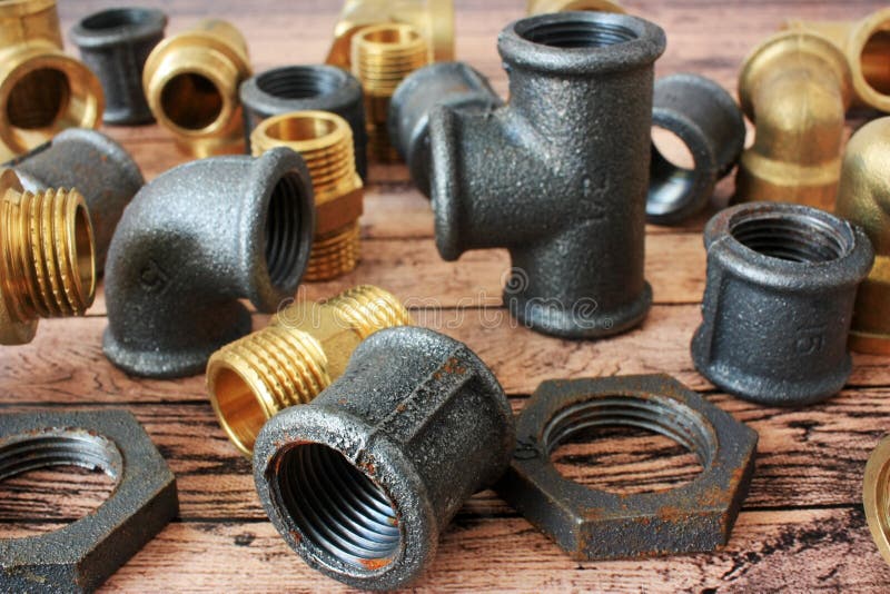 Plumbing Fittings for Water Pipe Installation Stock Photo Image of