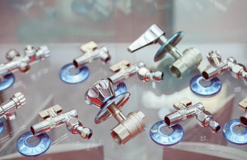 Plumbing Fixtures and Accessories in the Shop Stock Photo Image of