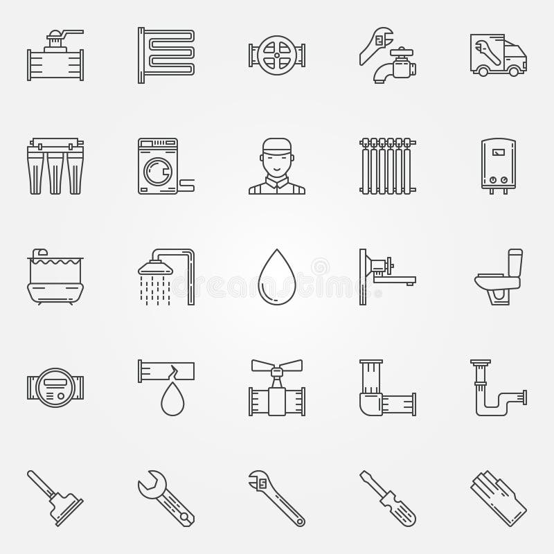 Plumbing icons set vector illustration Plumbing icons set vector illustration