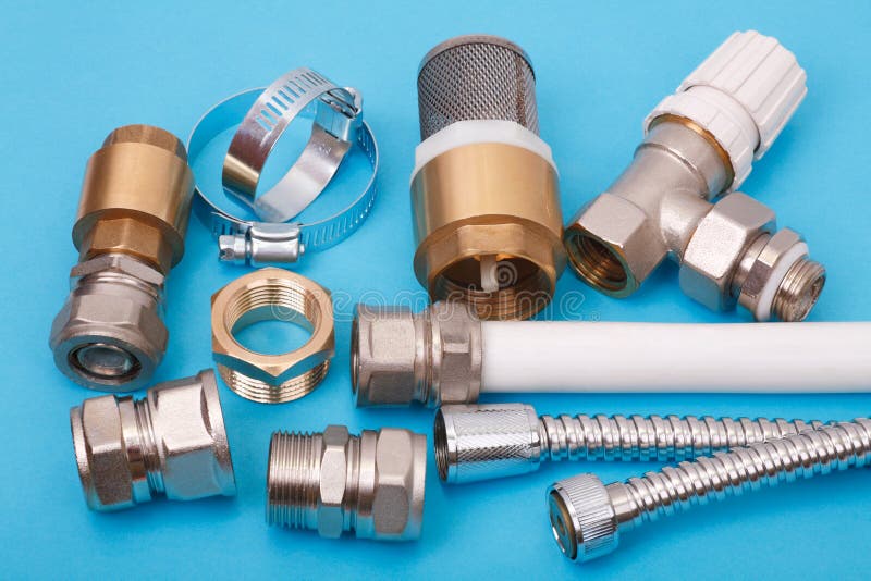 Plumbing parts stock image. Image of plumbing, water 15161969