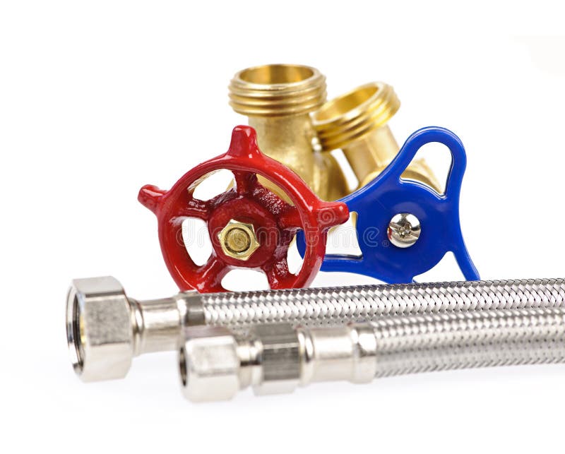 Plumbing parts stock image. Image of home, flexible, spigots 24493301