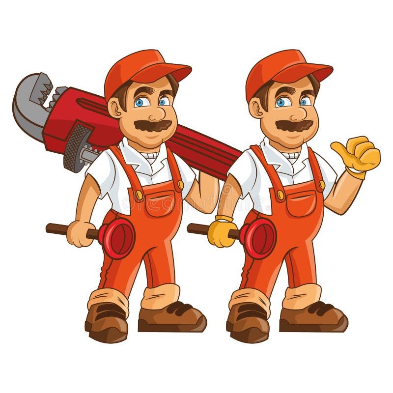 Plumbing Service. Plumber Cartoon Design. Graphic Stock Illustration ...