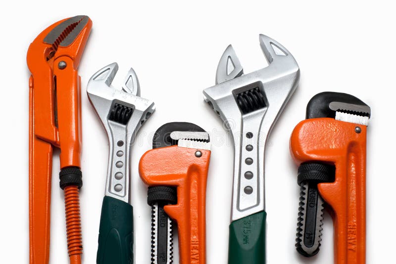 Plumbing wrenches set stock images Plumbing wrenches set stock images