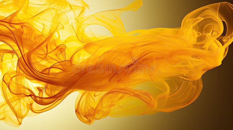Plumes yellow smoke transparent vector illustration