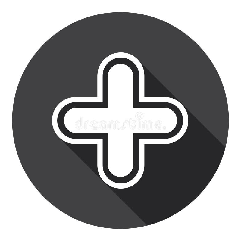 Plus Icon Web Cross Button vector illustration