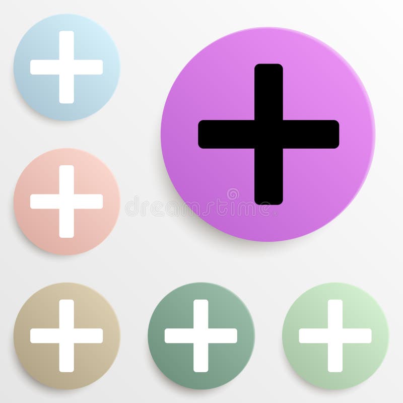 Plus Sign Icon. Element of Minimalistic Icon for Mobile Concept and 