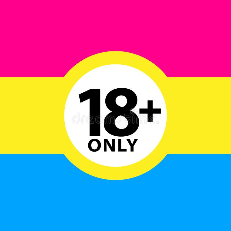 Plus only. Онли плюс. Восемнадцать плюс желтый. Pansexuality Flag. Flag pansexuality Stickers.