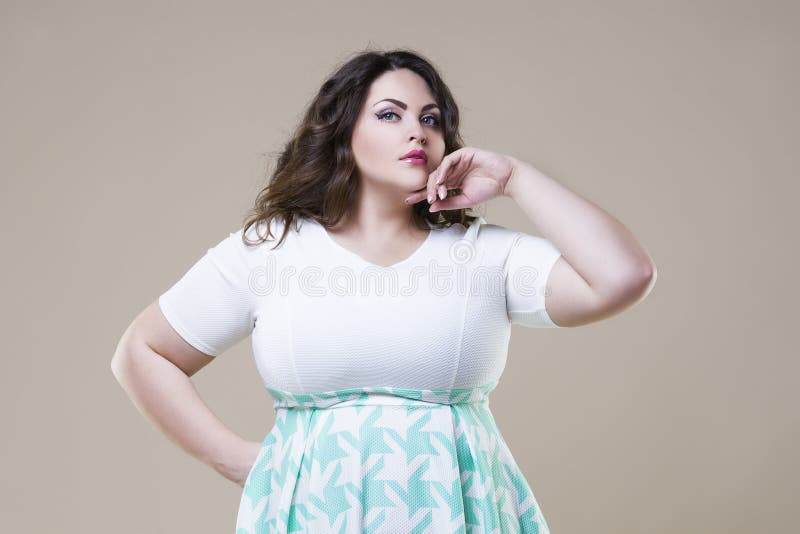 Plus Size Model in Black Bra, Fat Woman with Big Natural Breast on Gray  Studio Background, Overweight Female Body Stock Photo - Image of obesity,  model: 114073590