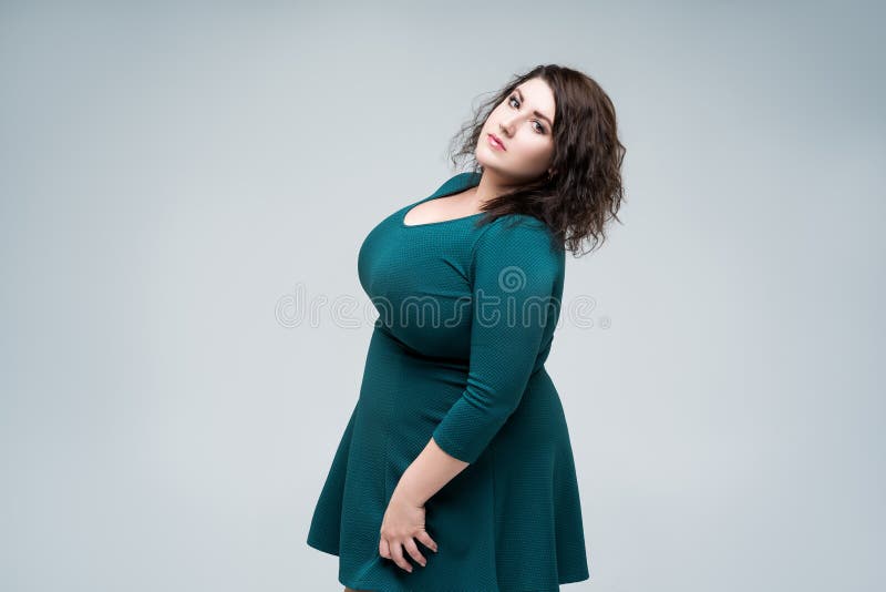 Plus Size Model in Floral Dress Outdoors, Beautiful Fat Woman with Big  Breasts in Nature Stock Image - Image of fashion, excess: 212657349