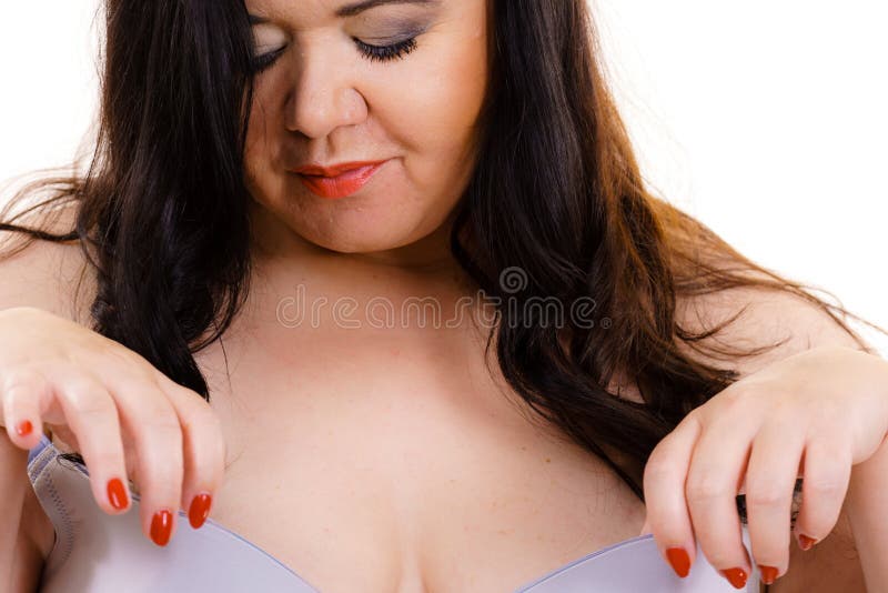 Big woman wearing bra stock photo. Image of brafitting - 156640048