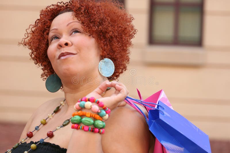 Plus Size Model Shopping, Happy