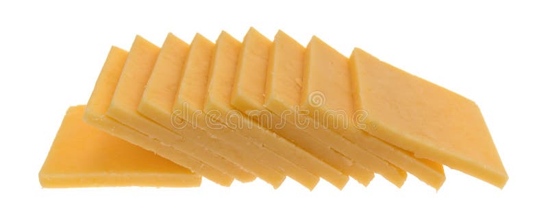 Plusieurs tranches de gouda sur un fond blanc image libre de droits Plusieurs tranches de gouda sur un fond blanc image libre de droits