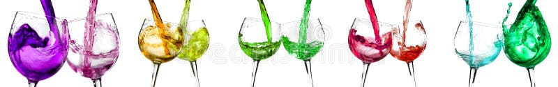 Plusieurs verres de vin photographie stock libre de droits Plusieurs verres de vin photographie stock libre de droits