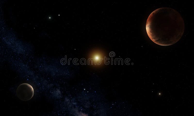 Pluto e Charon illustrazione di stock Pluto e Charon illustrazione di stock