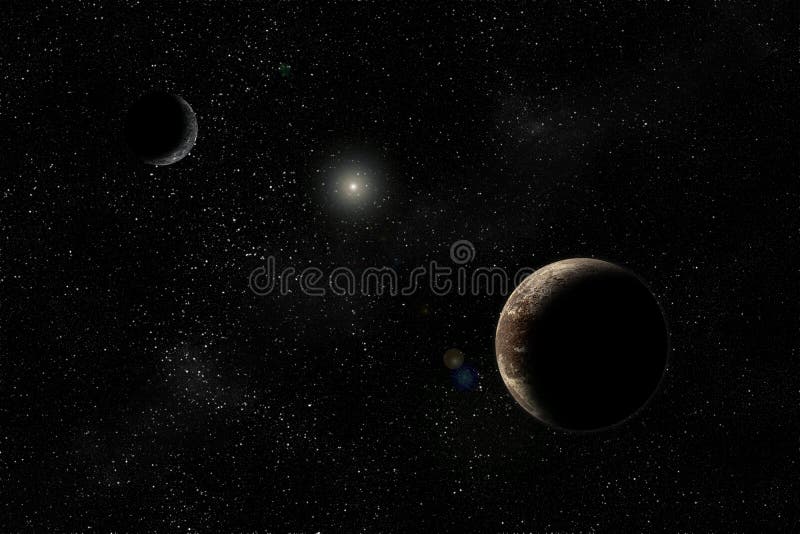 Pluto e Charon royalty illustrazione gratis Pluto e Charon royalty illustrazione gratis