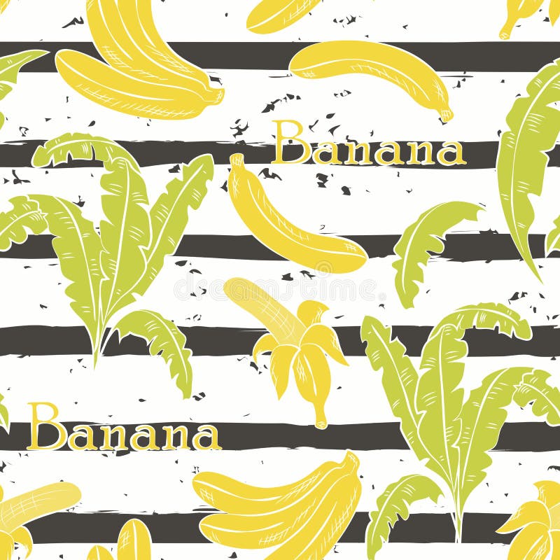 Plátanos en rayas grises stock de ilustración