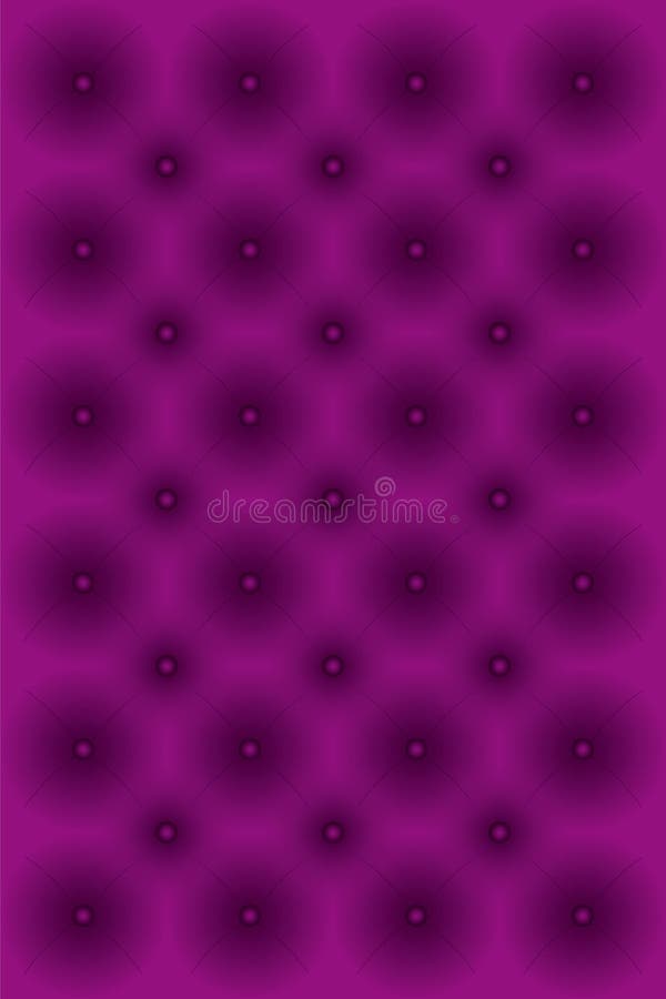 Vector illustration of a purple velvet padded button plush cushion texture. Vector illustration of a purple velvet padded button plush cushion texture
