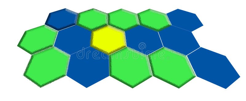 Plăci de mediu pentru jocul de pe tablă hexmap stock illustration