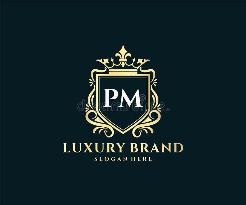 Premium Vector  Luxury feminine initial letter pm logo design